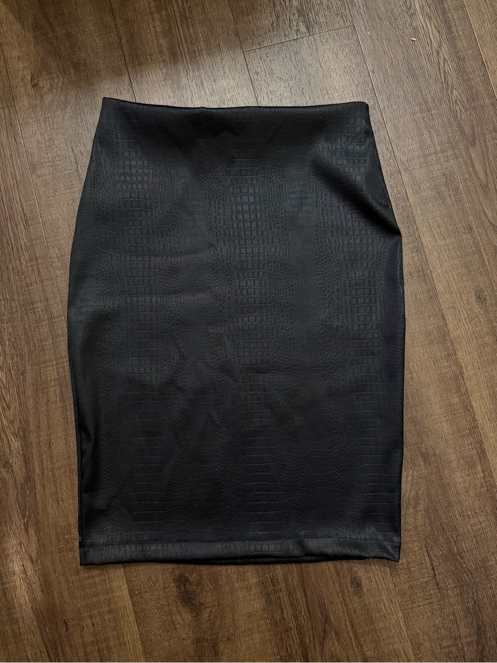 Fashion Nova Black Textured Pencil Skirt